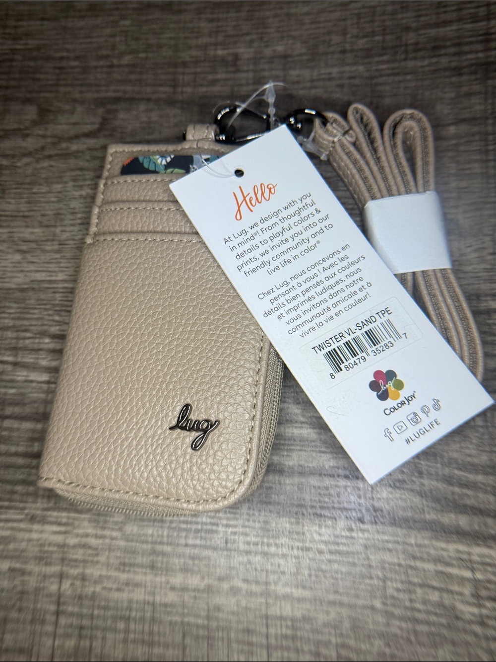 Brand-new with tags Lug Twister Classic VL RFID Wallet Sand camo lining